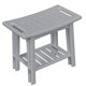 thumbnail image 5 of Banco de ducha, taburete, asiento de baño, regalo para el hogar, interior y exterior con estante de almacenamiento y Gris, 5 of 9