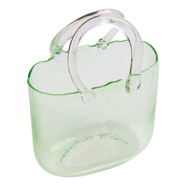 Stamzod Flower Glass Wallet Vase, Handblown Transparent Vase, Glass