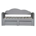 thumbnail image 2 of JERFIT Twin Size Upholstered daybed with Cloud-Shaped Backrest Trundle 2 Drawers and USB Ports, 2 of 8