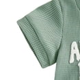 thumbnail image 7 of Xyant Newborn Baby Boy Summer Clothes Auntie's Little Bestie Short Sleeve Romper Shorts Set Infant Waffle Knit Outfit (Green,3-6 Months), 7 of 7