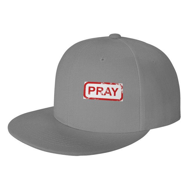 ZICANCN Pray Character Pattern Baseball Caps, Trucker Hats for Men And Women, Adjustable Breathable Flat Caps, Gray