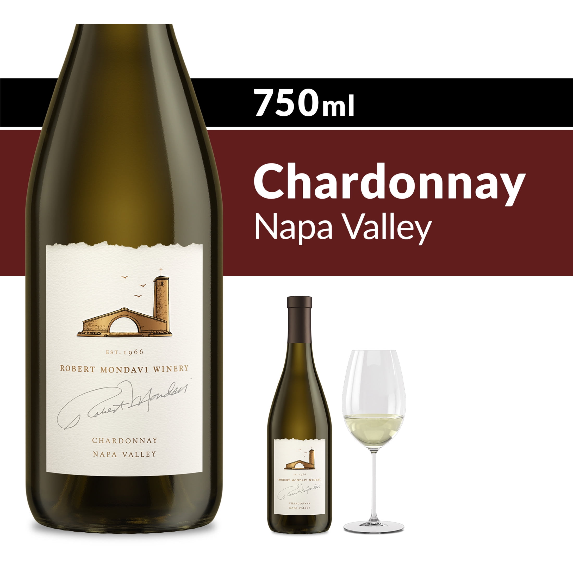 Robert Mondavi Winery Napa Valley Chardonnay White Wine, 750 ml