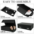 thumbnail image 3 of Caja de regalo negra con tapas magnéticas, cajas de propuesta, caja de almacenamiento rectangular plegable, paquete de 5, 3 of 4
