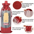 thumbnail image 2 of Bolsa de Regalo para Botella de Vino Shintop de Arpillera con Cordón, Paquete de 12 Piezas, 2 of 8