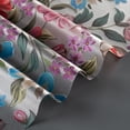 thumbnail image 5 of DKTIE 17.7" x 78.7" Watercolor Floral Window Privacy Film, Non-Adhesive Static Cling Decorative Stained Glass Window Cling for Home Decor, 5 of 8