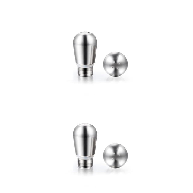 Bewildely Cabezal de vapor, filtro de Metal de diseño Simple de 360 grados, apariencia exquisita, accesorios para el hogar, dispositivo de Tipo 2 4 agujeros 2Conjunto