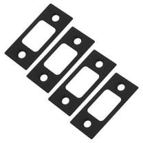 Stainless Steel Deadbolt Strike Plate with Screws for Door 4pcs Black Reinforced Security Hardware