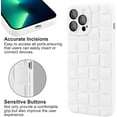 thumbnail image 4 of Compatible with iPhone 13 Pro Max Case with Camera Lens Protector, Cute 3D Plaid Design iPhone 13 Pro Max Phone Case for Women Girls, Soft TPU Shockproof Protective Cover 13 Pro Max White, 4 of 12