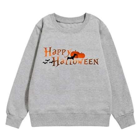 

Girls Sweatshirt Autumn and Winter Children s Warm Top Cozy Letter Pumpkin Bat Pattern Festive Daily Wear Comfy Jr Calamity Hoodie Printed Hoodies for Women Trendy Teen Girl Clothes Baby Boy