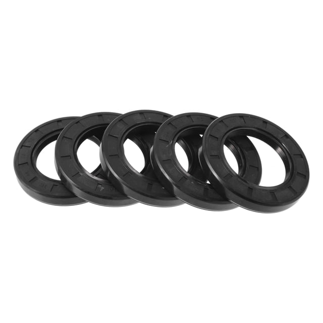 Sello de aceite universal Unique Bargains TC de doble labio con resorte de acero, sello de eje rotativo 44x70x10mm, alta presión, caucho NBR negro, 5 Pcs