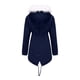thumbnail image 5 of Abrigo largo cálido para mujer Sudadera con capucha Chaqueta de cuello Parkas de invierno delgadas Abrigos Fridja  po445, 5 of 7