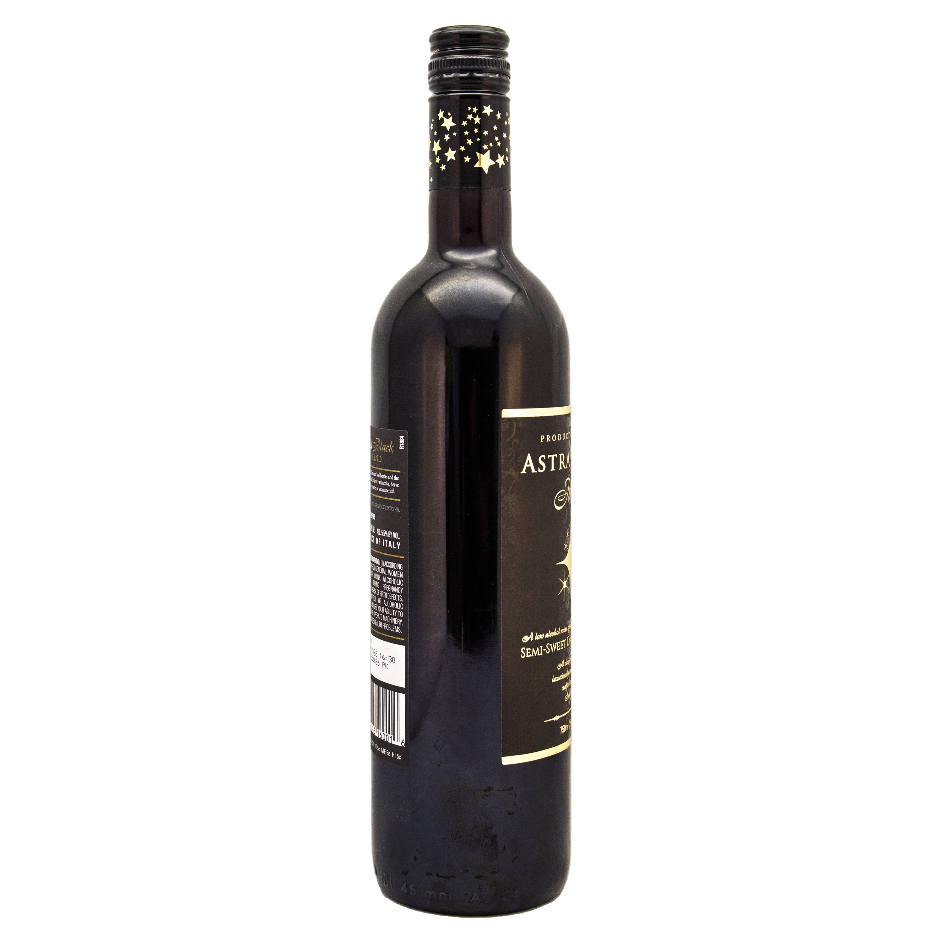 Astra Bella Sweet Red Wine Blend, Semi-Sparkling, 5.5% ABV, Smooth Fruity Flavor, 750ml Bottle