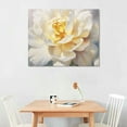 thumbnail image 2 of ONETECH Peony Flower Canva Wall Art Modern Floral Picture Poster Print Abstract White Blossom Artwork for Bedroom Bathroom Kitchen Dining Room Home Decor 20x16in, 2 of 4