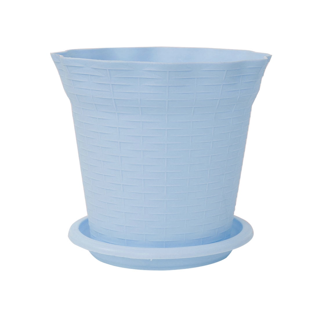 Unique Bargains Blue 16.5cm Diameter Plastic Flower Pot Plant Planter