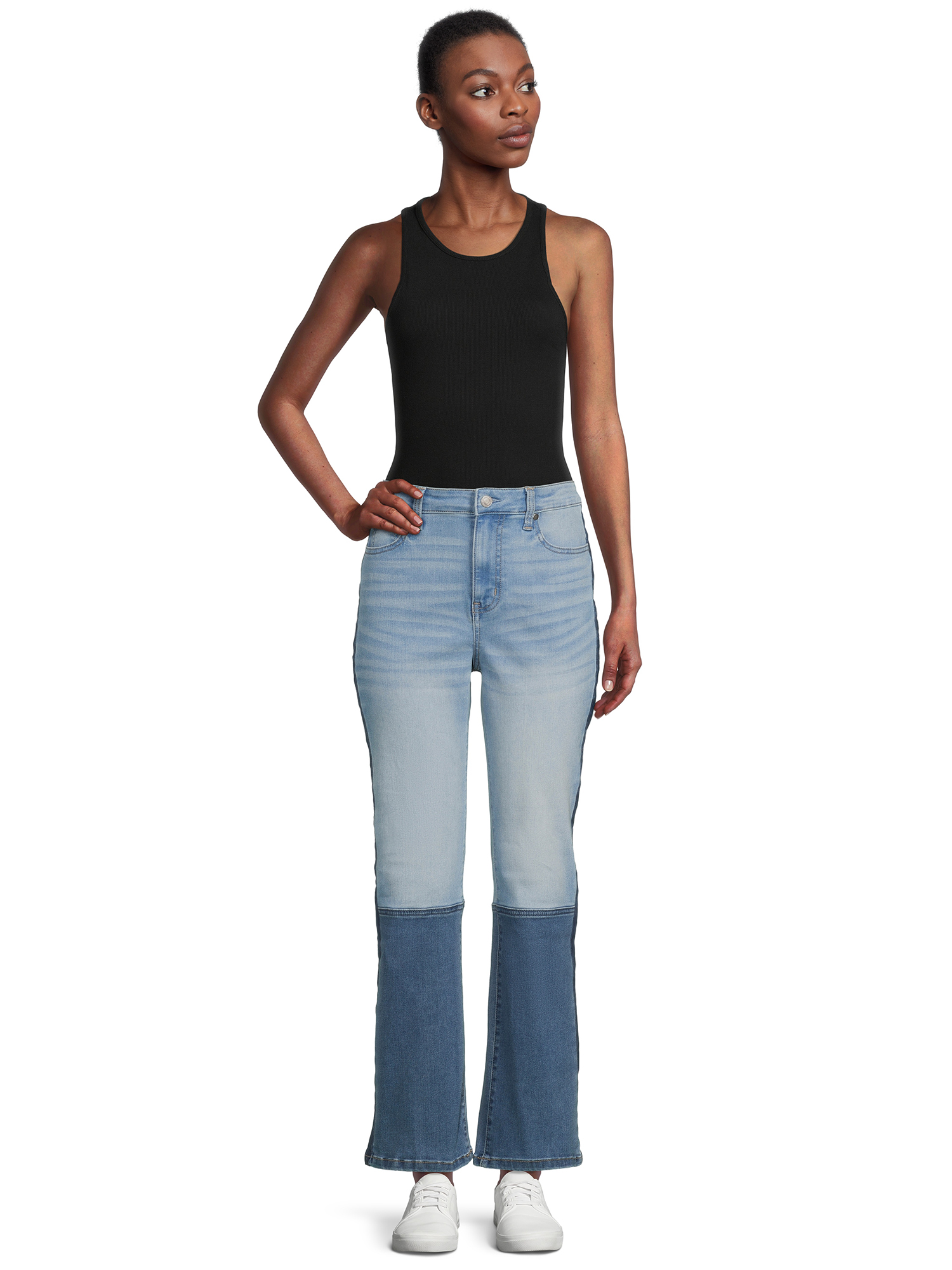 Time and Tru Women's Colorblocked Bootcut Jeans - image 4 of 6
