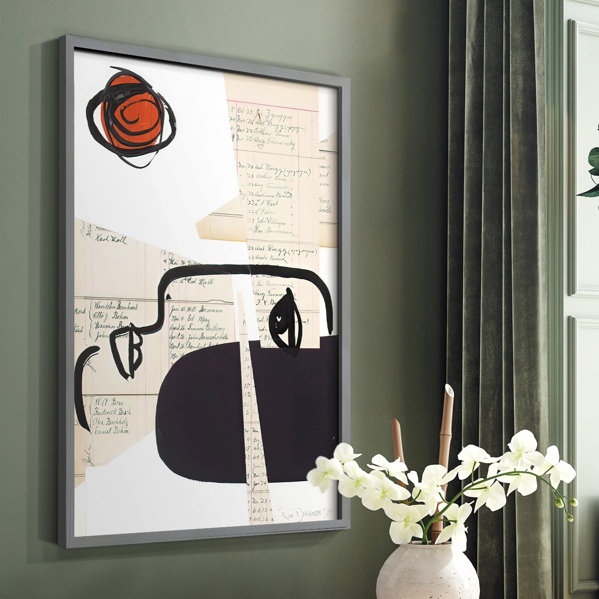 Faces of A Century II in Paper Solid Wood 22 x 28 Framed Print