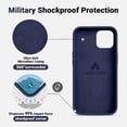 thumbnail image 5 of Shockproof Designed for iPhone 12 Mini Case, Liquid Silicone Phone Case with [Soft Anti-Scratch Microfiber Lining] Drop Protection 5.4 inch Slim Thin Cover, Navy Blue, 5 of 16