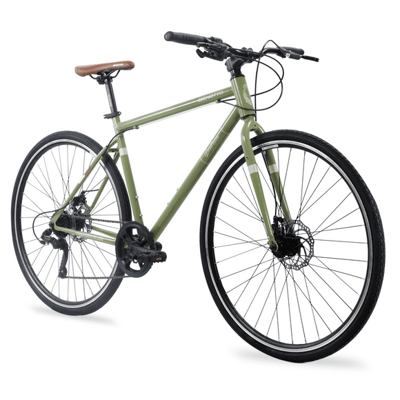 Bicicleta Hibrida BENOTTO DESTREZZA R700C 7V Frenos de Disco Verde 49