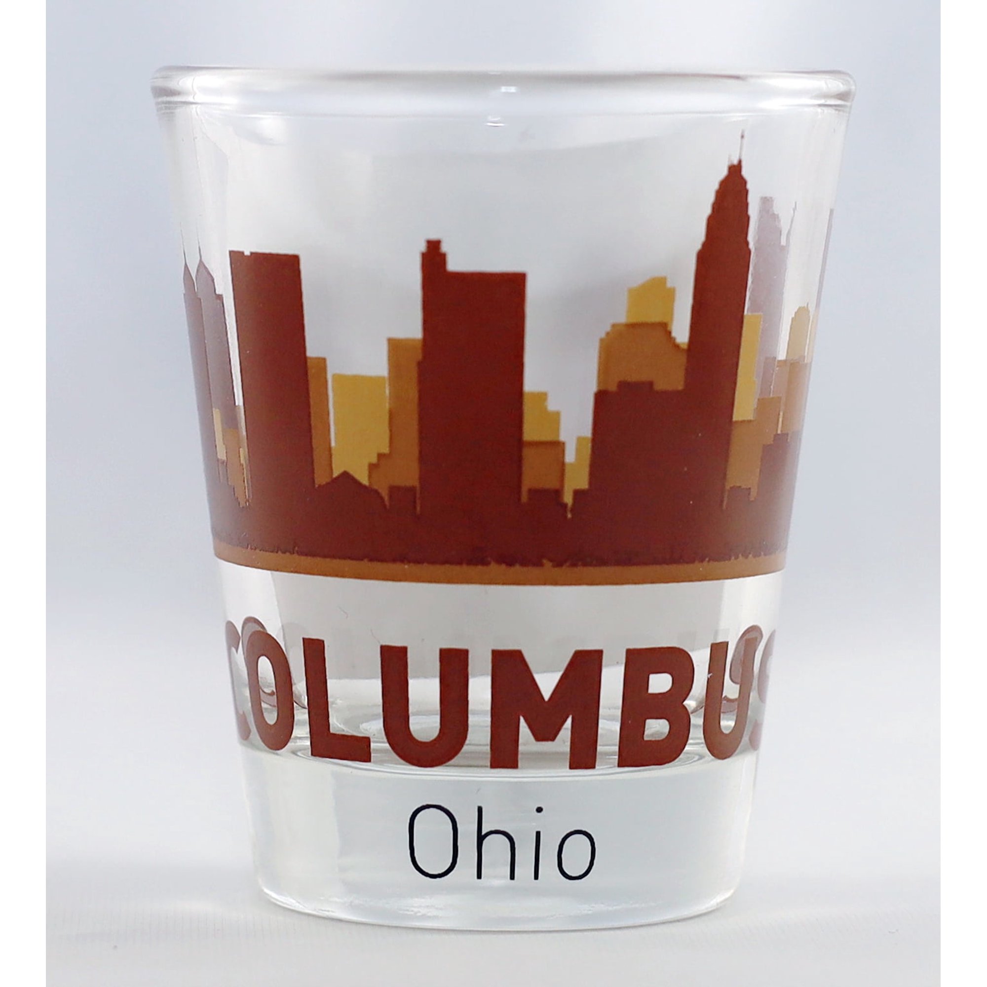 Columbus Ohio Sunset Skyline Shot Glass