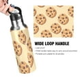 thumbnail image 4 of Chocolate Chip Cookies Small Sports Water Bottle with Straw Lid Insulated Stainless Steel Leak Proof BPA Free Thermal Mug with Handle for Gym Yoga Cycling Camping, 4 of 8
