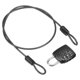 thumbnail image 1 of Cable de acero de seguridad con candado de combinación de 3 dígitos, cuerda de seguridad recubierta de 1.6'/0.5M, candado de doble lazo, negro, 1 of 7