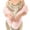 Pink, variant on Women's Faux Fur Collar Scarf Wrap Winter Warmer Shrug Evening Cape for Coat Custume Accessory for Party Festival White