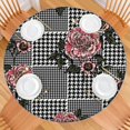 thumbnail image 2 of Pioneer Flower Floral Print Pattern Round Fitted Tablecloth with Elastic Edge,Dining Table Cover Waterproof,Outdoor Round Tablecloth for Camping,Dining,Indoor and Outdoor, 2 of 7
