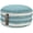 Turquoise, variant on Mina Victory Woven Stripes & Dots 20" x 20" x 12" Turquoise Outdoor Poufs