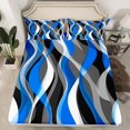 thumbnail image 2 of Manfei Modern Minimalst Full Size Sheets for Adult, Stripes Ombre Bed Sheets, Abstract Geometric Sheet Sets, Luxury Bedroom Decor, 4 Pieces, 2 of 7