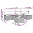thumbnail image 2 of vidaXL 6 Piece Garden Sofa Set with Cushions Grey Poly Rattan, 2 of 5