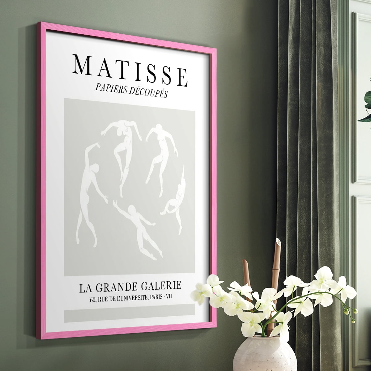 Matisse CLXXXIX Framed Print in Pink Solid Wood 11 x 14 Framed Print