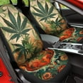 thumbnail image 4 of POLERO Bohemian Maple Leaves Print Car Seat Covers 2 Piece Set Front Seat Protector Case for Mens Anti-Slip Waterproof Cars Cushion Covers Fit Most Vehicle/Cars/Sedan/Truck, 4 of 7