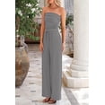 thumbnail image 5 of PRETTYGARDEN Womens Summer Outfits 2 Piece Sets Casual Ribbed Knit Crop Tube Top Wide Leg Pants Spring Matching Lounge Set, 5 of 8