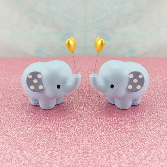 MUSEYA elephant decor for home Cartoon Statue Resin Desktop Ornament for Collectors 1pc