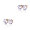 thumbnail image 1 of Sonducket Pendientes hipoalergénicos de cristal con diamantes de imitación para mujer y niña para fiesta Oro 2piezas Sonducket CBP002580, 1 of 6