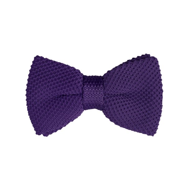 INSPIRE CHIC Corbatas de moño preatadas para hombres con correa ajustable, color sólido, corbata de punto morada