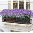thumbnail image 2 of Zukuco Artificial Daisies Flowers,Outdoor Artificial Flowers ,8 Bundles UV Resistant Fake Flowers Outdoor,Plastic Flowers Shrubs for Indoor Outside Home Décor (Purple), 2 of 8
