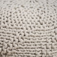 thumbnail image 3 of GDF Studio Vidar Outdoor Handcrafted Modern Fabric Weave Pouf, Ivory, 3 of 9