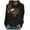 Black, variant on Trendy Tops for Women Casual Hanukkah Printed Crewneck Sweatshirt Long Sleeve Pullover Women Blouses,Pink,S