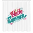 thumbnail image 3 of Ambesonne Hello Summer Shower Curtain, Floral Ornate Details, 69"Wx70"L, Sea Green Magenta, 3 of 3