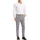 thumbnail image 2 of INSPIRE CHIC Pantalones de traje de cuadros para hombre, corte slim fit, frente plano, 36 gris, 2 of 6