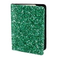 thumbnail image 2 of Pofeuu Green Glitter Print Travel Document Organizer Passport Holder Men Women for Family (6.5 in x 4.5 in),Wallet Holder Credit Card Clutch Bag Case, 2 of 5