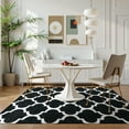 thumbnail image 2 of Lahome Moroccan Area Rug 4x6 - Washable Non-Slip Distressed Black Rug, Low Pile Soft Carpet for Living Room, Bedroom, Office and Dorm - Vintage Modern Design, 2 of 8