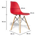 thumbnail image 2 of Set De 4 Sillas Eames Modernas Original Bellair, 2 of 6