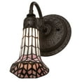 thumbnail image 5 of 5.5" Wide Stained Glass Pond Lily Wall Sconce, 5 of 7