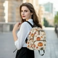 thumbnail image 6 of FORMRS Mini Backpack Purse for Women Travel Daypack Casual Shoulder Bag, Beige Fall Coffee, 6 of 7
