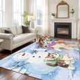 thumbnail image 3 of Winter Dog 5'x8' Area Rug for Living Room, Cute Cat Snowman Snowflake Washable Non-Slip Rugs for Bedroom Nursery Dining Room, StainResistant Low-Pile Kitchen Carpet Large Entryway Rugs, 3 of 9