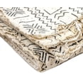 thumbnail image 3 of The Bead Chest White Bogolan Mali Mud Cloth - Handmade African Textile from West Africa - 40x64 Inches - Ideal for Home Decor, Boho Throw Blanket, Upholstery, or Crafts, 3 of 4