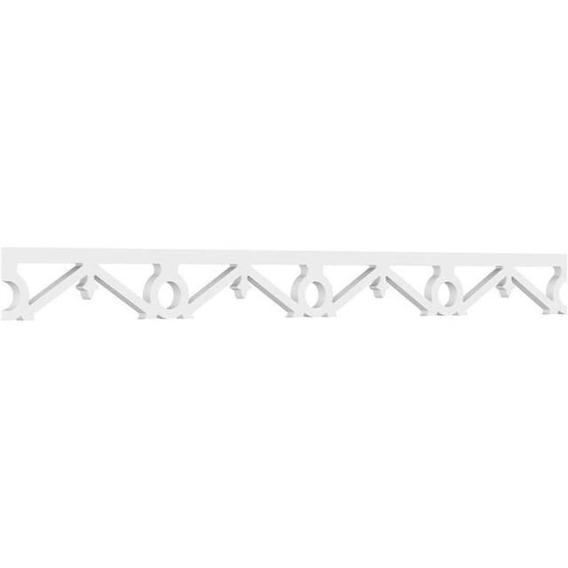 Ekena Millwork RUNP04X0625X48PAL 4 x 48 in. Pitch 0.62 in. Palmer Architectural Grade PVC Running Trim