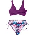 thumbnail image 1 of Maillot de Bain Bikini pour Femme à Croisement avant, Lacé, Deux Pièces, 1 of 3